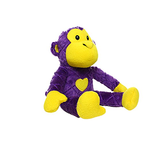 Mighty- Safari Purple Monkey - Squeaker-Multiple Layers. Made Durable, Strong & Tough. Interactive Play Dog Toy (Tug, Toss & Fetch). Machine Washable & Floats #TOP2