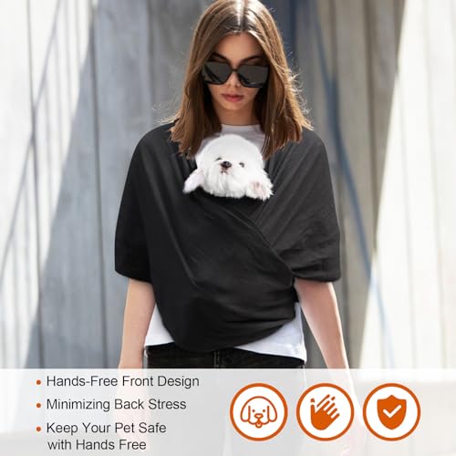 Einstellbare Größe Hundetragetasche,Freisprech Hundetasche,Vordere Hundetasche für Kleine Hunde,Katzentasche,Doppeltes Schultergurt Design,Freie Hände,Mit Hundetrainingstasche,Trainingsklicker