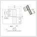 Detachable Flag-Type Industrial Box Door Hinge 1Pcs(Perforated)