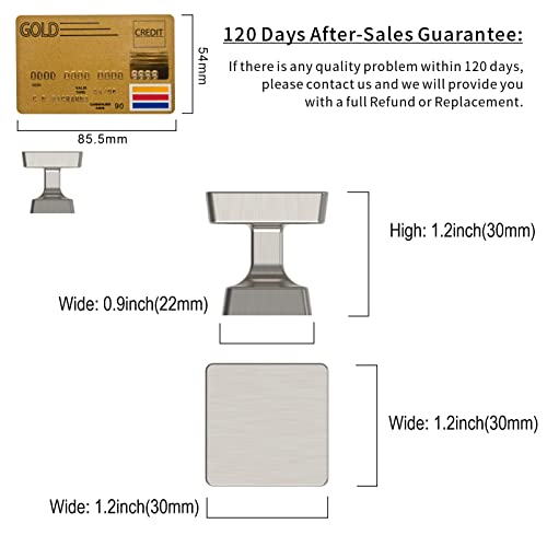 Amerdeco 30 Pack Brushed Satin Nickel Cabinet Knobs 1.2 Inch(30Mm) Single Hole Cabinet Handles Dresser Knobs Drawer Knobs And Pulls For Bathroom Cabinets Zh0008 #TOP5