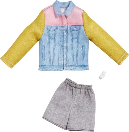 Barbie Fashions Pack: Ken Doll Clothes Denim Jacket Shorts Watch 3 & Up