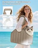 pecute Torba dla małych psów, 4 kg, torba do noszenia psa, lekka, składana, torba transportowa dla psów, torba transportowa na podróż, XL (khaki)