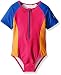 Speedo Toddler Short Sleeve Zip One Piece Swimsuit