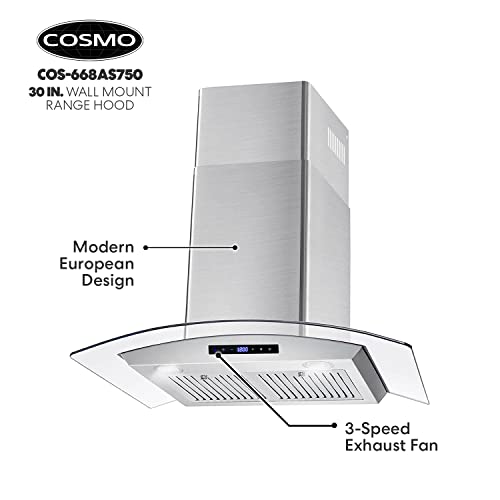 Cosmo COS-668AS750 30 Inch Wall Mount Range Hood thumb #5