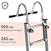 RLH01-S 2 Pack Ladder Roof Hook with Wheel RAYDOTOL Heavy Duty Steel Ladder Stabilizer Roof Ridge Extension with Rubber Grip T-Bar 500 lbs Load Bearing Ladder Hook (Silver)
