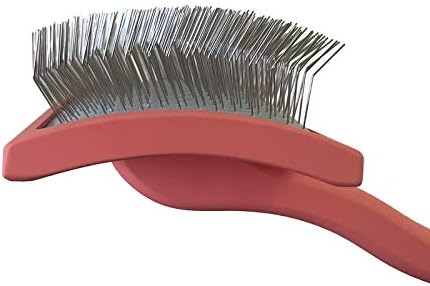 Chris Christensen Big G Dog Slicker Brush, Groom Like a Professional, Fluff Detangle Style, Saves Time Energy, Coral, Large