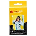 KODAK 5.1x7.5 cm (2x3") Premium Sticky-Backed ZINK Photo Paper (50 Sheets) - Compatible With Kodak Step, Step Slim, Printomatic, Printomatic+, Smile+, Step Touch
