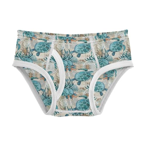 Boys' Exclusive Briefs Toddler Underwear 95% Combed Cotton Boxerbriefs 2T Sea Turtle Pattern 92