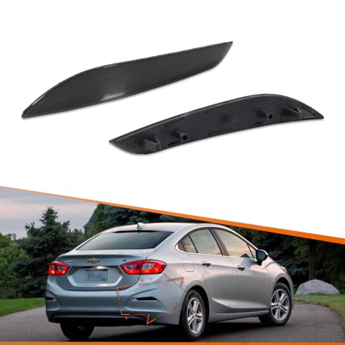 ADIIL 2PCS Smoked Lens Rear Bumper Bar Reflector Light Kit For 2016-2019 Chevrolet Cruze,Replace OEM Rear Bumper Reflectorlight light