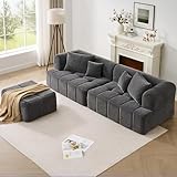 ONBRILL 97” Modular Sectional Sofa with Deep Seat, Cloud Sectional Couch with L-Shape Chaise,Chenille Upholstered Couches for Living Room Bedroom Apartments,No Assembly Required