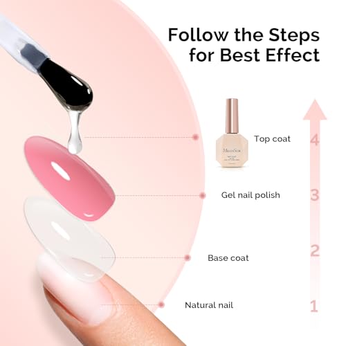 Image of MelodySusie No Wipe Glossy Top Coat Long Lasting Shine Finish Soak Off UV LED Nail Lamp Nail Polish Art Design Manicure Kit Perfect Gifts for Women Girls 2 Pcs 15ml Clear