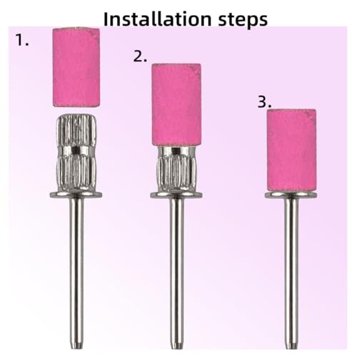 100 Pcs (180 Grit Pink)Sanding Bands Nail Drill Bit with 0.31in diameter,Nail Drill Bits Extreme Fine Grit Sanding Band,Sanding Belt Upgrade Mandrel Bits,Professional Nail Drill Bit for Acrylic Nails - Thumbnail 4