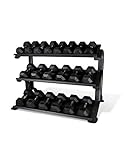 rack mancuernas hexagonales  Jardin202 - Rack Mancuernas Hex. 3 Bandejas