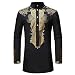 BOLAWOO Hombre Otoño Invierno Lujo Estampado Camisa De Africano Manga Mode De...