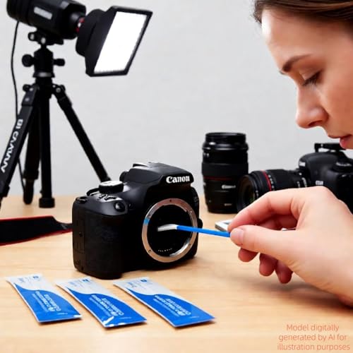 SANHOOII Dry APS-C Sensor Cleaning Swabs (CCD/CMOS), 20pcs 16mm DSLR or SLR Mirrorless Digital Camera Cleaning kit (No senrsor Cleaning Solution) — view 2