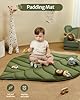 Blissful Diary Baby Play Gym & Activity Mat, Oversize Leaf Shaped Baby Play Mat w 6 Detachable Toys, Tummy Time Mat Promote Motor Skills & Sensory Development Mat, Newborn Infant Baby Essentials Gift #3
