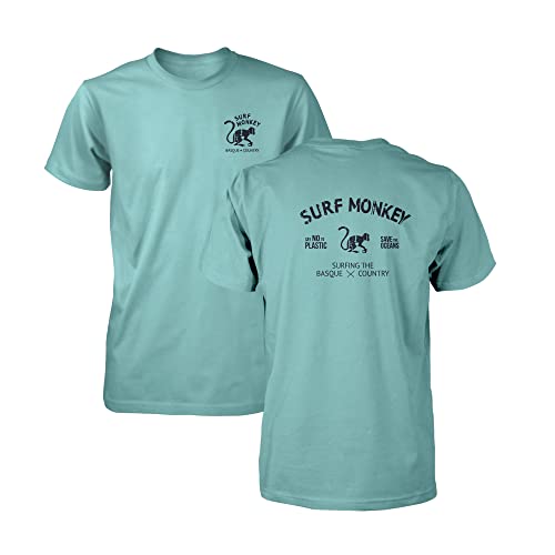 SURF MONKEY Maglietta in cotone biologico, Acqua, S