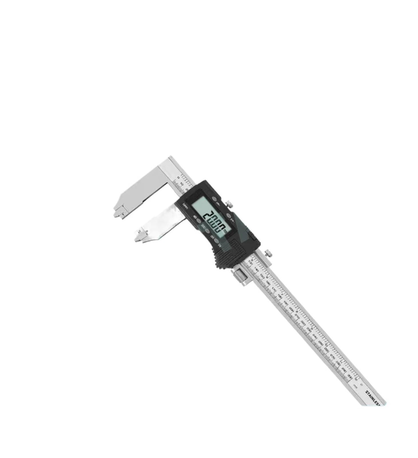 Calibrador Vernier digital con brida, 0-500 mm, 0-600 mm, 0,01 mm, calibrador mecánico de 0,02 mm, ranura for sello de aceite, acero inoxidable DIN(Digital 0-500mm)