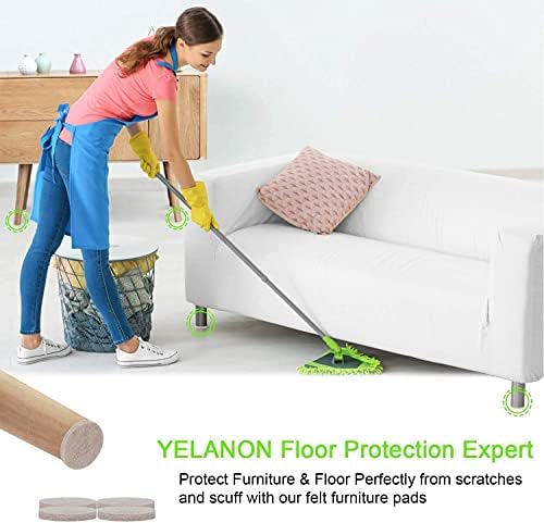 Felt Furniture Pads -182 Pcs Furniture Pads Self Adhesive, Cuttable Felt Chair Pads, Anti Scratch Floor Protectors for Furniture Feet Chair Legs, Furniture Felt Pads for Hardwoods Floors, Beige