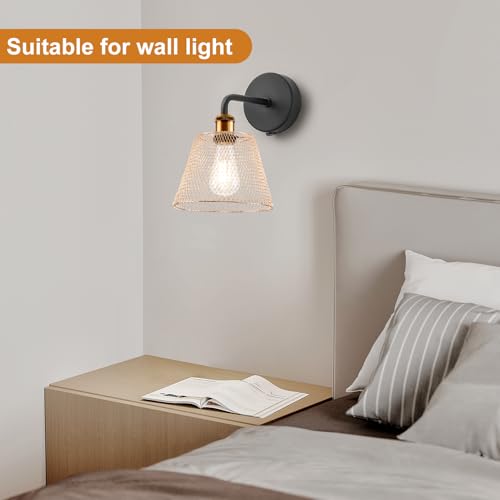 HARPER LIVING Pendant Ceiling Light Shade, Easy Fit Compact Vintage Lamp Shades, Gold Wire Mesh Basket, Metal Lampshades for Bedroom Ceiling Light Pendant (Gold) - Image 5