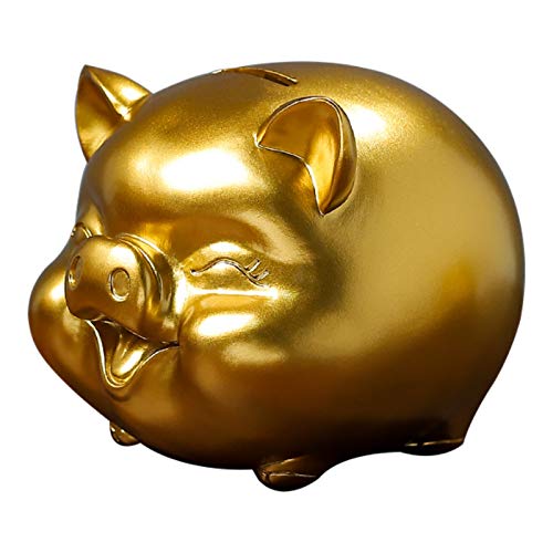 Cochon dépôt doré Koliyn idéal pour décorer un bureau moderne