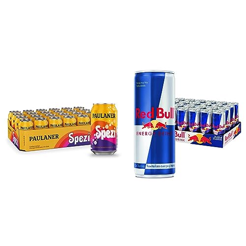 Paulaner Spezi, 24er Dosentray, EINWEG (24 x 0,33l) & Red Bull Energy Drink - 24er Palette Dosen Getränke, EINWEG (24 x 250 m