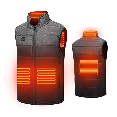 Elektrische Beheizte Weste,USB-Aufladung Beheizte Weste,3 Stände Verstellbare,Waschbare Beheizte Warme Weste,Für Camping Im Freien Wandern