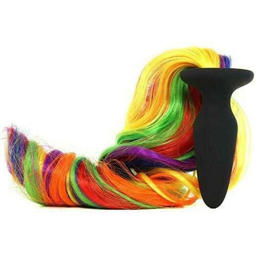 Rainbow Multi Color Cosplay Anal B-Ü'T'T Pl-Ü'G