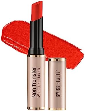 Swiss Beauty Non Tranfer Lipstick Long Stay & Smooth, Orange-Red, 3G Matte Finish