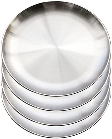 Plateau de service rond en inox