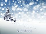 Guest Book: Christmas Winter Wonderland Holiday GuestBook Sign In Journal for Guests Well Wishes with Bonus Keepsake Page & Gift Log