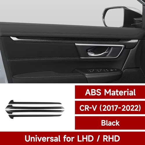 Image of Car Inner Door Strips Decals for Honda CR-V 2017 2018 2019 2020 2021 2022 Accessories CRV ABS Carbon Fiber Interior Stickers