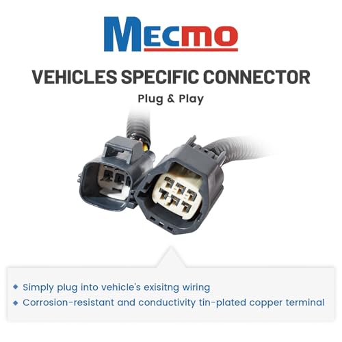 MECMO 4-Pin Trailer Wiring Harness for Jeep Wrangler JK JKU 2007-2018, Tow Hitch Wiring for Rubicon Sahara Sport Unlimited 2-Door 4-Door Trailer Light Connect Custom 4 Way Plug and Play T-Connector by MECMO - Image 4