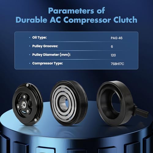 Image of ECCPP AC Compressor Clutch for Chrysler Pacifica 3.6L 2017-2024