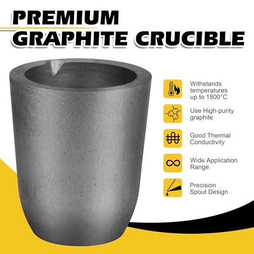 CANALHOUT 6Kg#N6 Graphite Crucible w/Pouring Spout for Melting Metal by CANALHOUT - Image 3