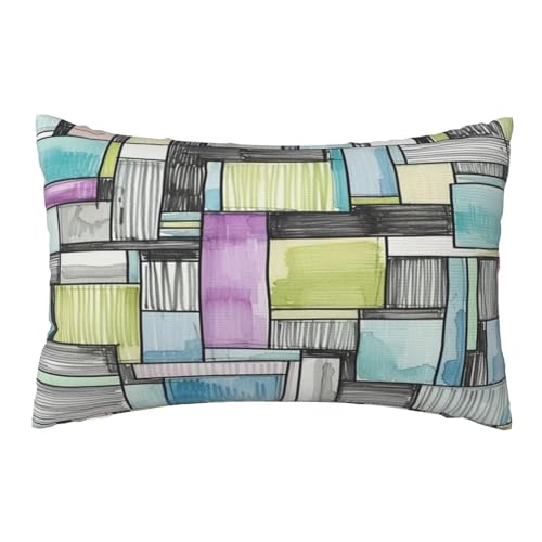 Douce housse de coussin 60x80 cm lavable et résistante zt410 - 8