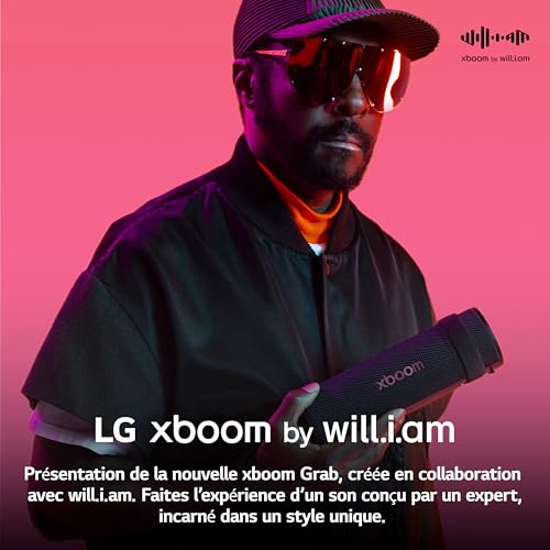 LG xboom Grab Enceinte Bluetooth sans Fil Mini Enceinte Bluetooth Étanchéité IP67 Autonomie de 20h Compatible avec Google Siri Alexa - vue 6