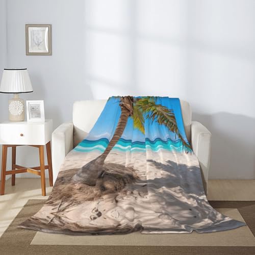 Plaid lit flanelle océan couverture chaude camping canapé microfibre douce - 7