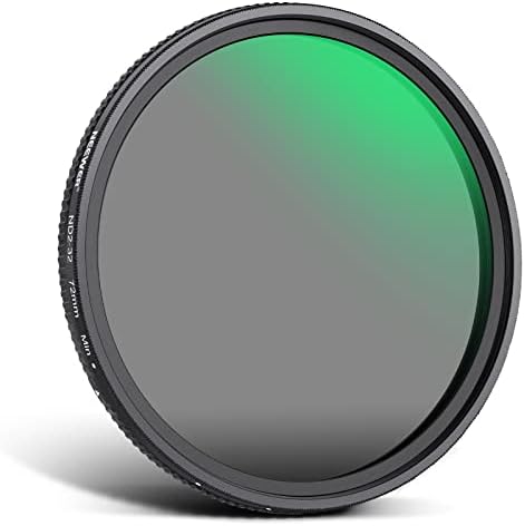NEEWER 72mm Variable ND Filter ND2-ND32(1-5 Stops) Adjustable Neutral Density Filter/No X Cross/Ultra Slim Aluminum Alloy Frame/Optical Glass/Multi Layer Nano Coated/Water Repellent/Scratch Resistant