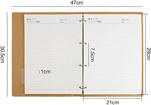 A4 Binder Ruled Notebook Executive Origaniser Refillable Composition Notebooks Planner Round Ring Binder