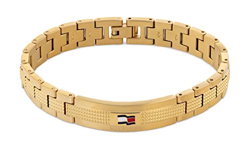 Tommy Hilfiger Jewelry Braccialetto a Maglie da Uomo Oro Giallo