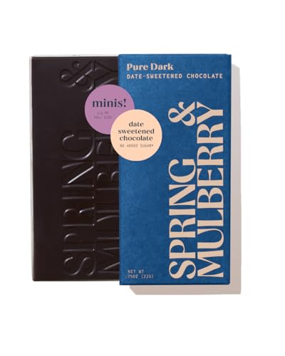 Spring & Mulberry Mini Dark Chocolate Bars – Healthy Chocolate,