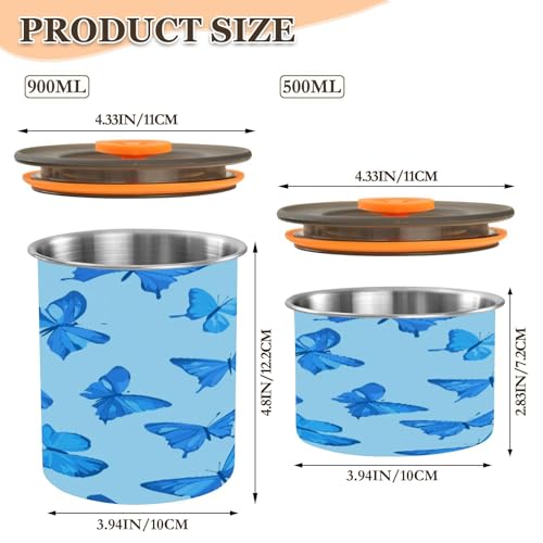 Envase hermético para café de acero inoxidable 17oz miniatura 2