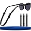 6 Black Glasses Straps