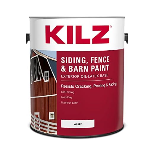 KILZ Exterior Siding, Fence, and Barn Paint, White, 1-gallon