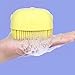 Produktbild Dusche Pinsel Badebürste entfernen Schuppe Rubbing Bad Cotton Kinder Shampoo Artifact Faule Pferdekardätsche Reinigt die Haut Leicht (Farbe : Gelb, Size : 8x5.7cm)