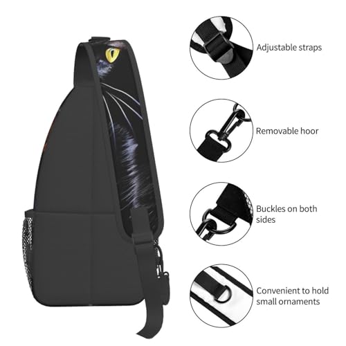Bolso pequeño cruzado para senderismo negro unisex miniatura 4
