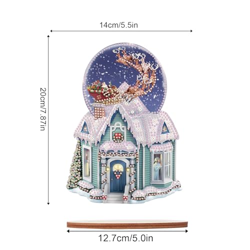 Antor SA2061 Diamond Painting Christmas House Desktop Ornaments Diy Diamond Art Christmas Table Paint thumb #1