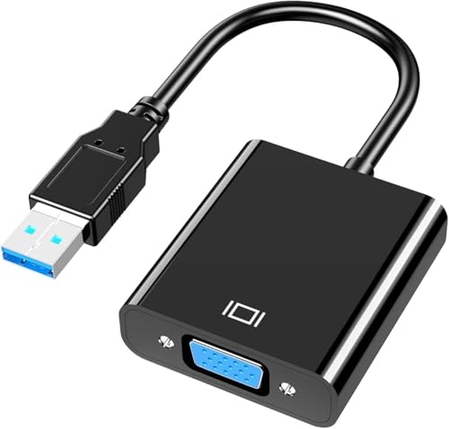 Image of USB 3.0 VGA Adapter External USB 3.0 Video Display Cable for PC Laptop Windows 7 /8 / Vista and Win 10