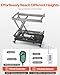 VEVOR Electric Lift Table, 330 lbs Capacity Single Scissor Lift Table, 8-28 in Height Adjustable Lifting Platform, Coffee Table Lift with 4 Wheels, for Material Handling and Transportation, Black